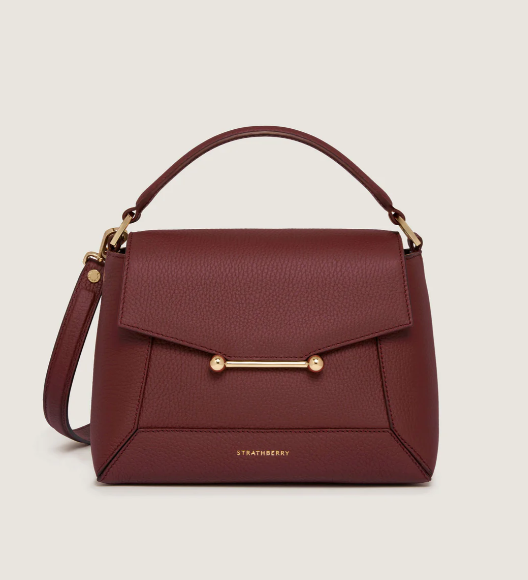 1SA0730-032 STRATHBERRY Mosaic Top Handle Grain Oxblood #20242-125-680-555 (B-EU-E)