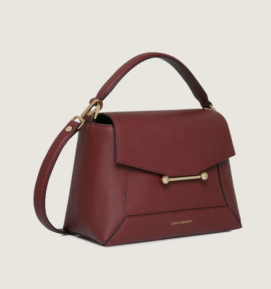 1SA0730-032 STRATHBERRY Mosaic Top Handle Grain Oxblood #20242-125-680-555 (B-EU-E)