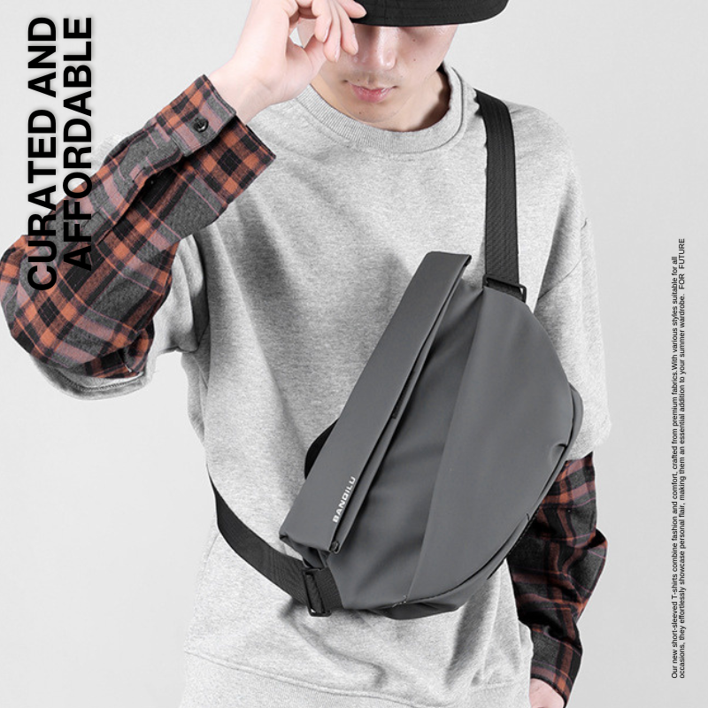 磁釦機能郵差包 斜肩背包