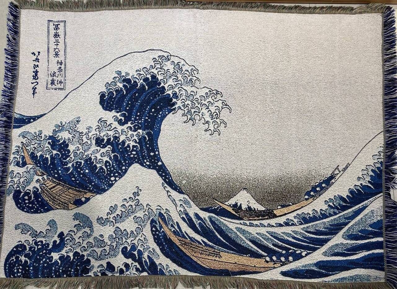藝術掛毯｜葛飾北齋《神奈川沖浪裏》