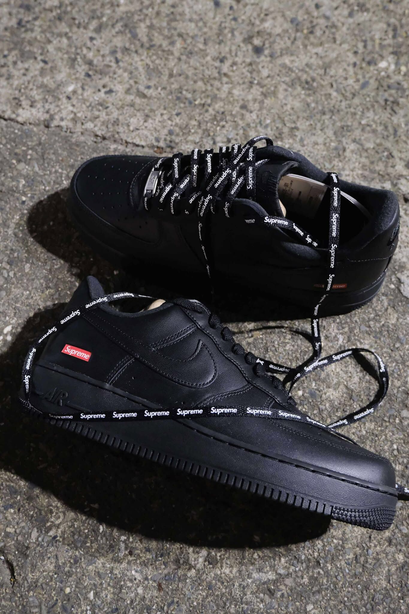 超強聯名!!! 快速出貨!! SUPREME x NIKE AIR FORCE 1 全黑 紅BOX 空軍一號 CU9225-001