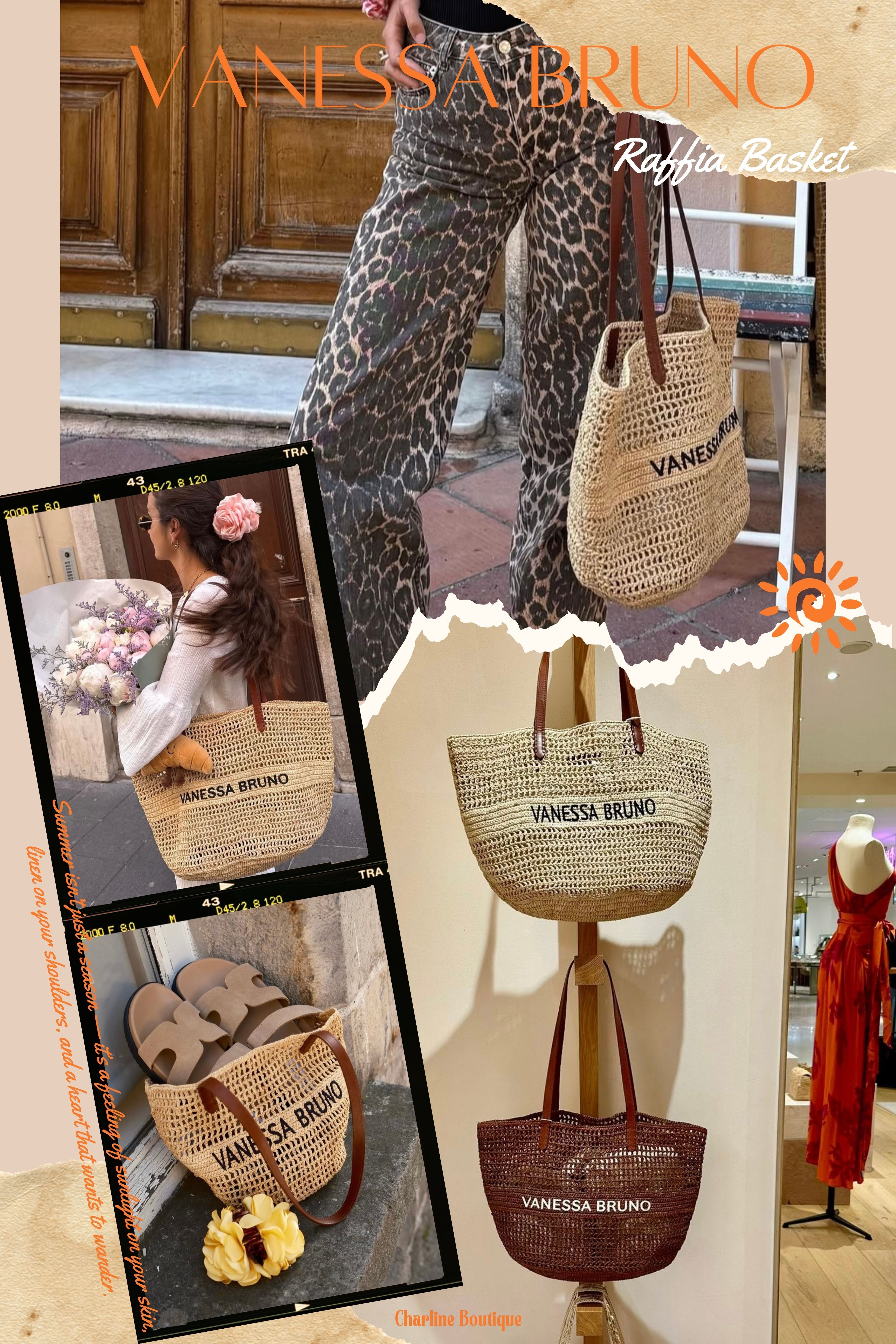 Raffia Basket：文青感的超能裝大包，你的時髦移動寶庫！  首先登場的，是這款小編個人心中「文青風格與實用功能」的完美結合——Raffia Basket！它的尺寸是 26 × 48 × 20 公分。您別看它外型帶著一股內斂的文藝氣息，它的收納能力絕對會讓你大吃一驚！日常所需的大尺寸物品，像是文件、小型電子設備，甚至水壺、摺疊傘、輕薄外套，通通都能輕鬆收納，綽綽有餘！它就像您的個人移動百寶袋，讓您隨時隨地都能優雅從容。這款包最迷人之處，在於它那份獨特的「不造作」質感。天然草編材質的溫潤觸感，搭配精緻的皮革肩帶和低調卻具有辨識度的法式字樣，彷彿就像從南法小鎮走出來，簡單、優雅又帶點隨性酷感。無論是日常出門、咖啡廳辦公，或是週末去逛市集，這款包都能為您的造型增添一份藝術與隨性兼具的魅力。Raffia Basket 不僅僅是夏日限定的沙灘包，它的設計巧思和經典外型，讓它成為春夏季節中不可或缺的時尚單品。那份不追逐潮流卻經久耐看的實力，讓它就像您衣櫥裡的那件經典白襯衫，簡約、經典、百搭，怎麼看都不會膩，只會越看越喜歡，越用越順手。