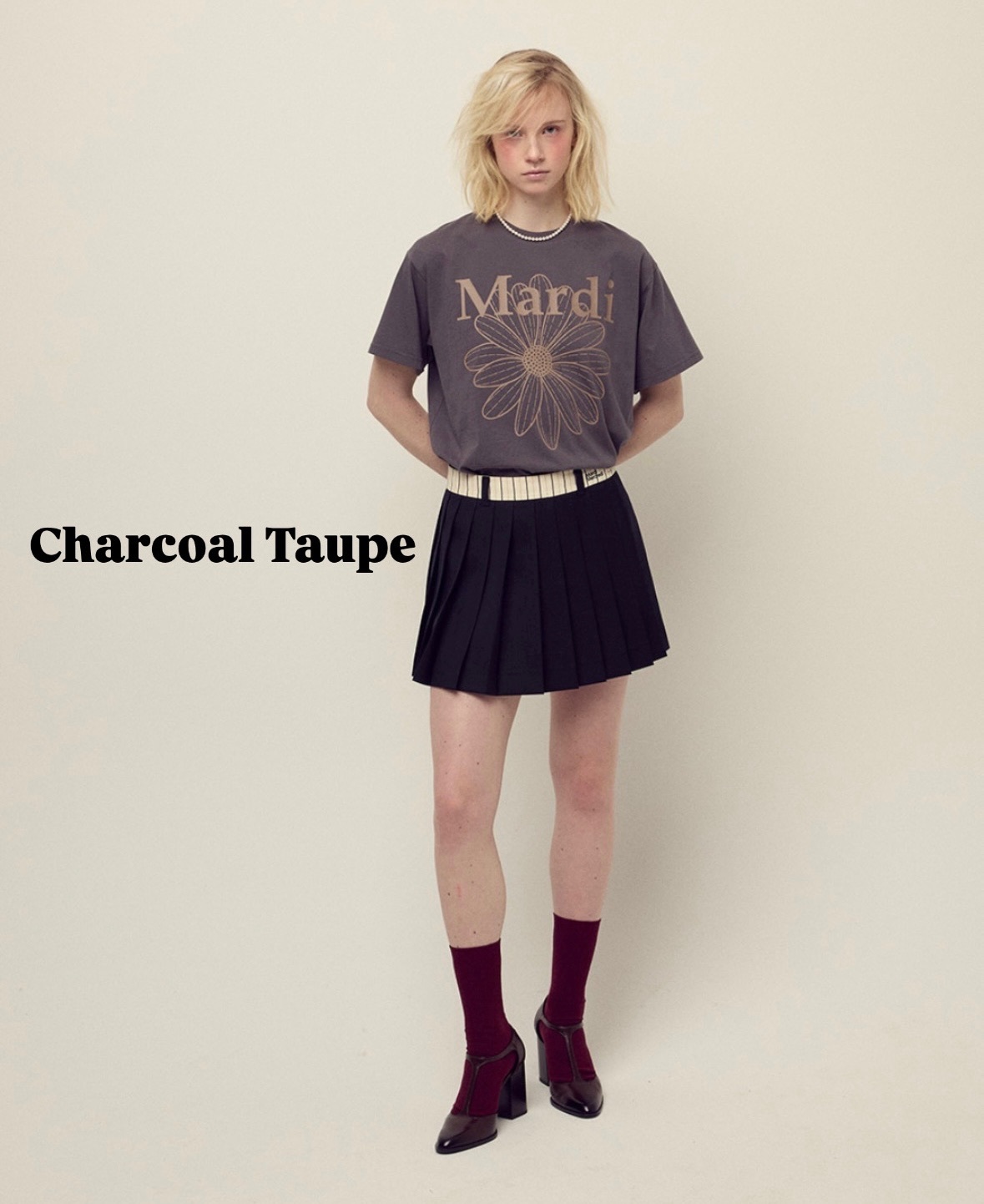 【優惠預訂】25 FALL新色！MARDI MERCREDI TSHIRT FLOWERMARDI（4色）