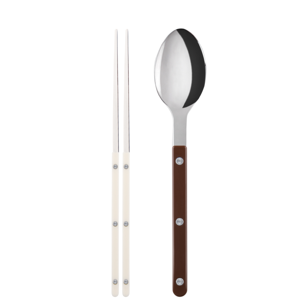 SABRE | Bistrot 復古酒館鈕扣系列 | 筷子+湯匙組 | 亮面