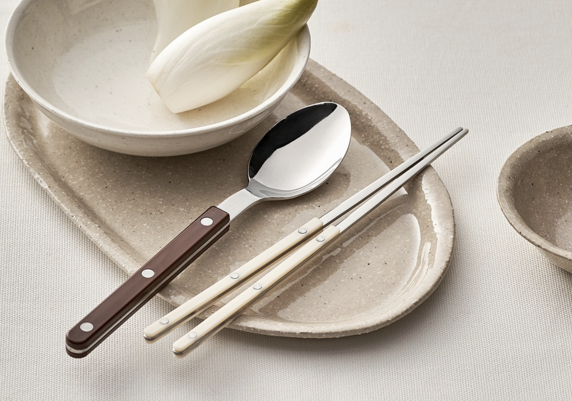 SABRE | Bistrot 復古酒館鈕扣系列 | 筷子+湯匙組 | 亮面