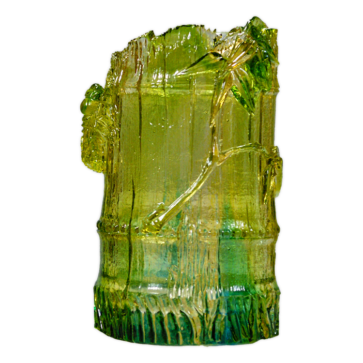 鹿港窯禮品館|竹報平安琉璃筆筒 節節高升平安臨門 多功能開運雅器