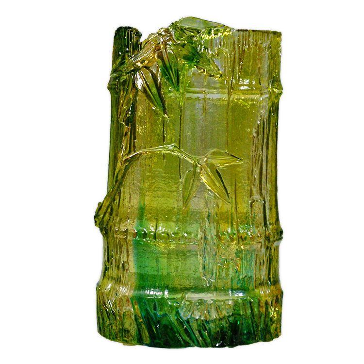 鹿港窯禮品館|竹報平安琉璃筆筒 節節高升平安臨門 多功能開運雅器