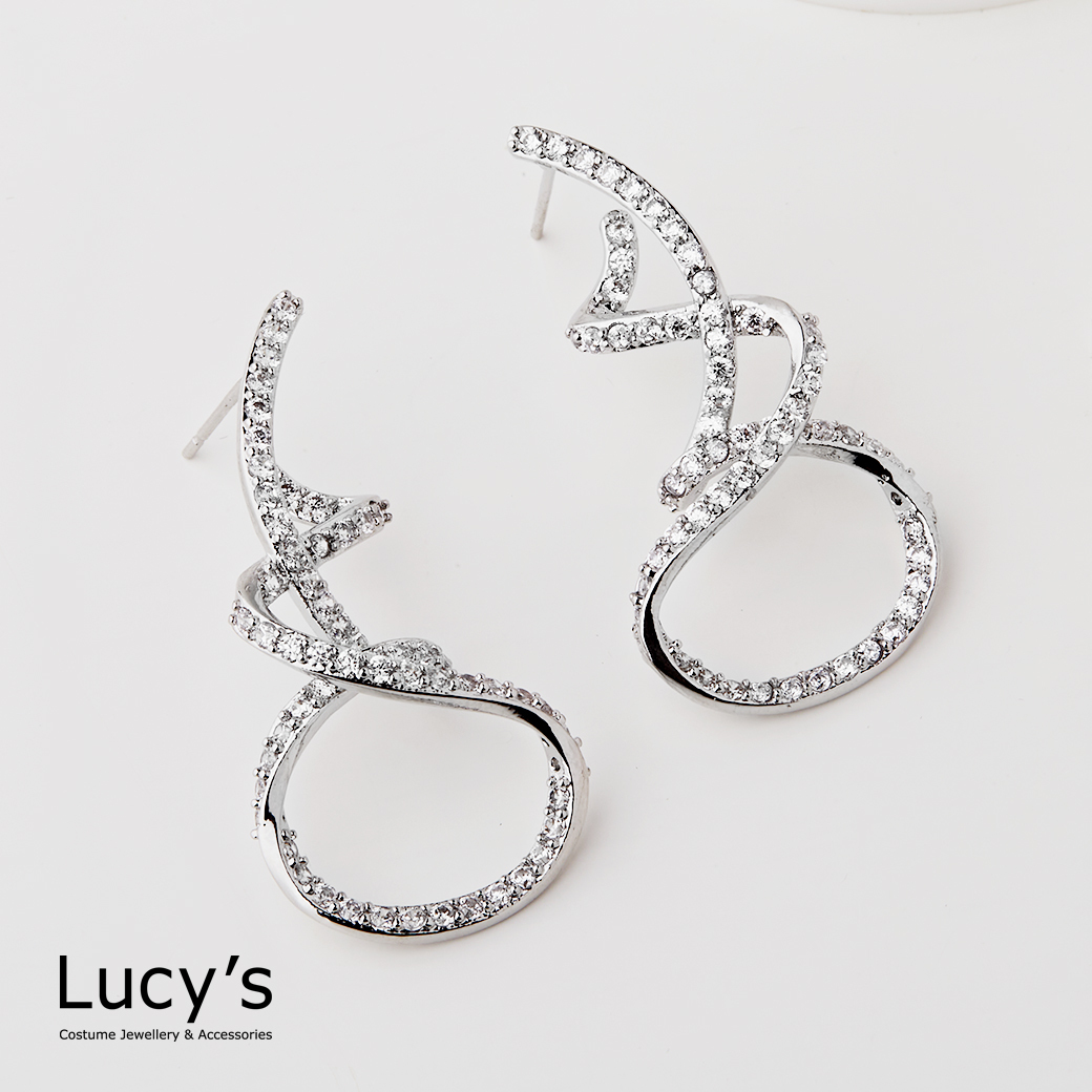 藝術曲線 耳環 (122455)