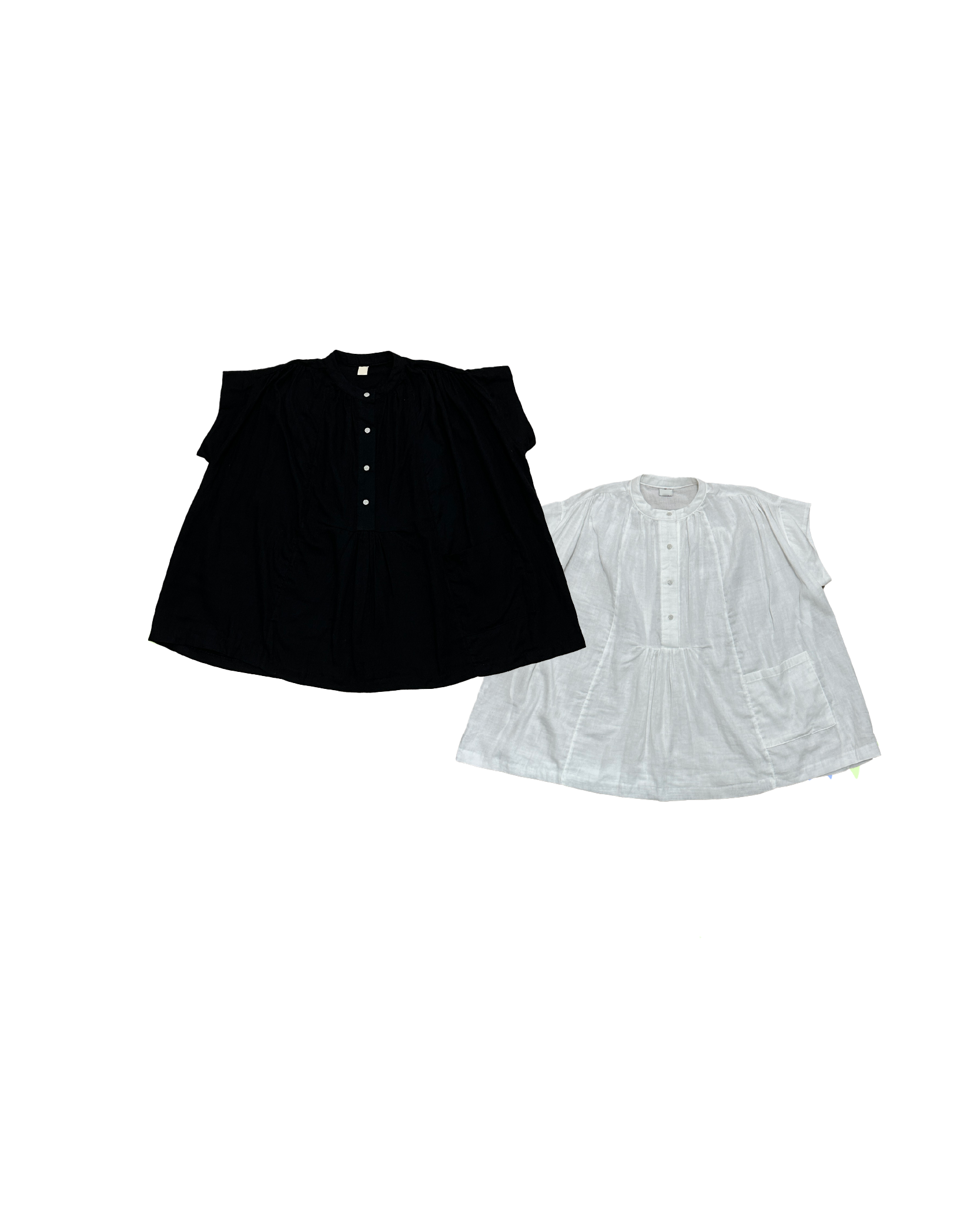 特色波點鈕扣落肩寬版上衣