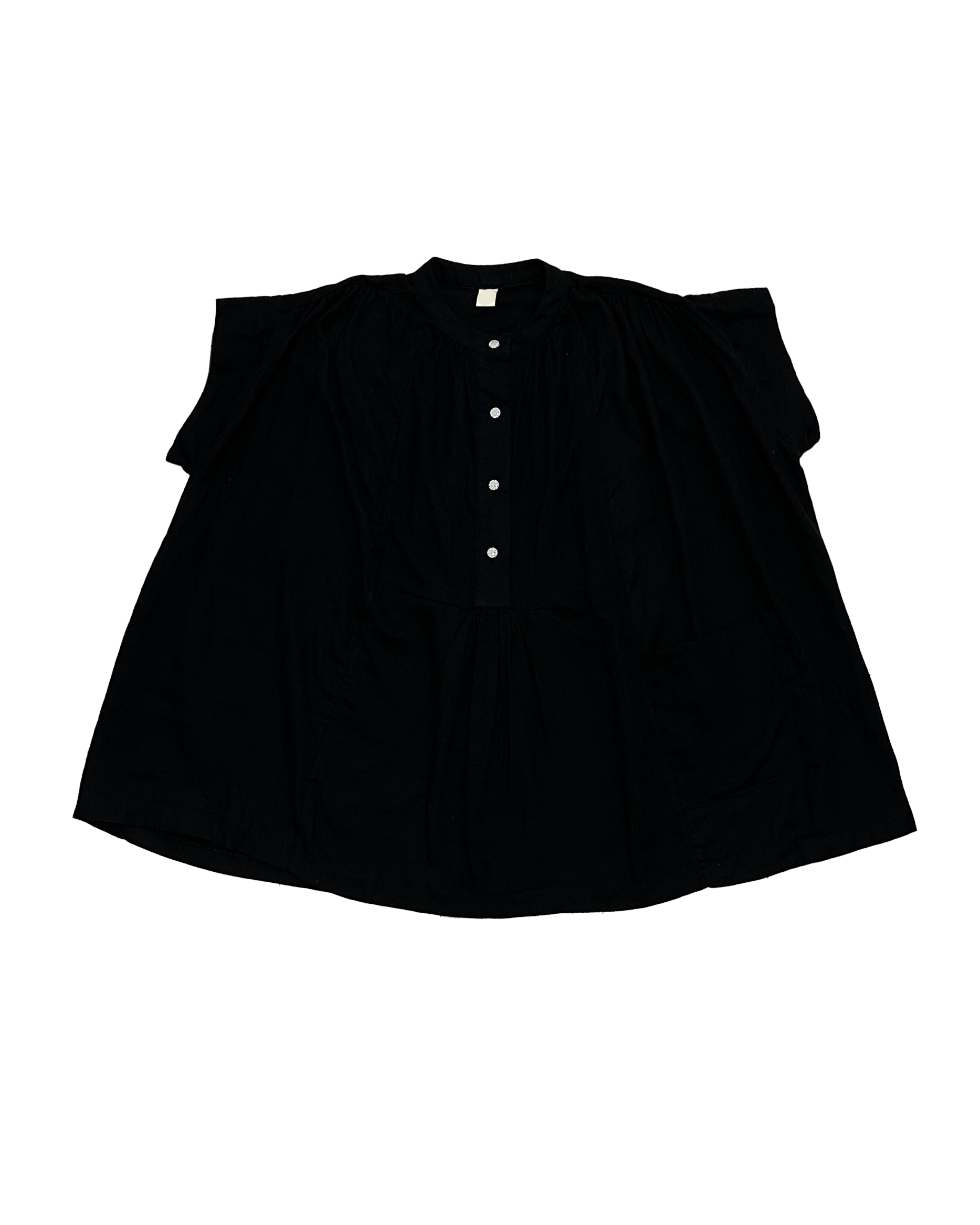 特色波點鈕扣落肩寬版上衣