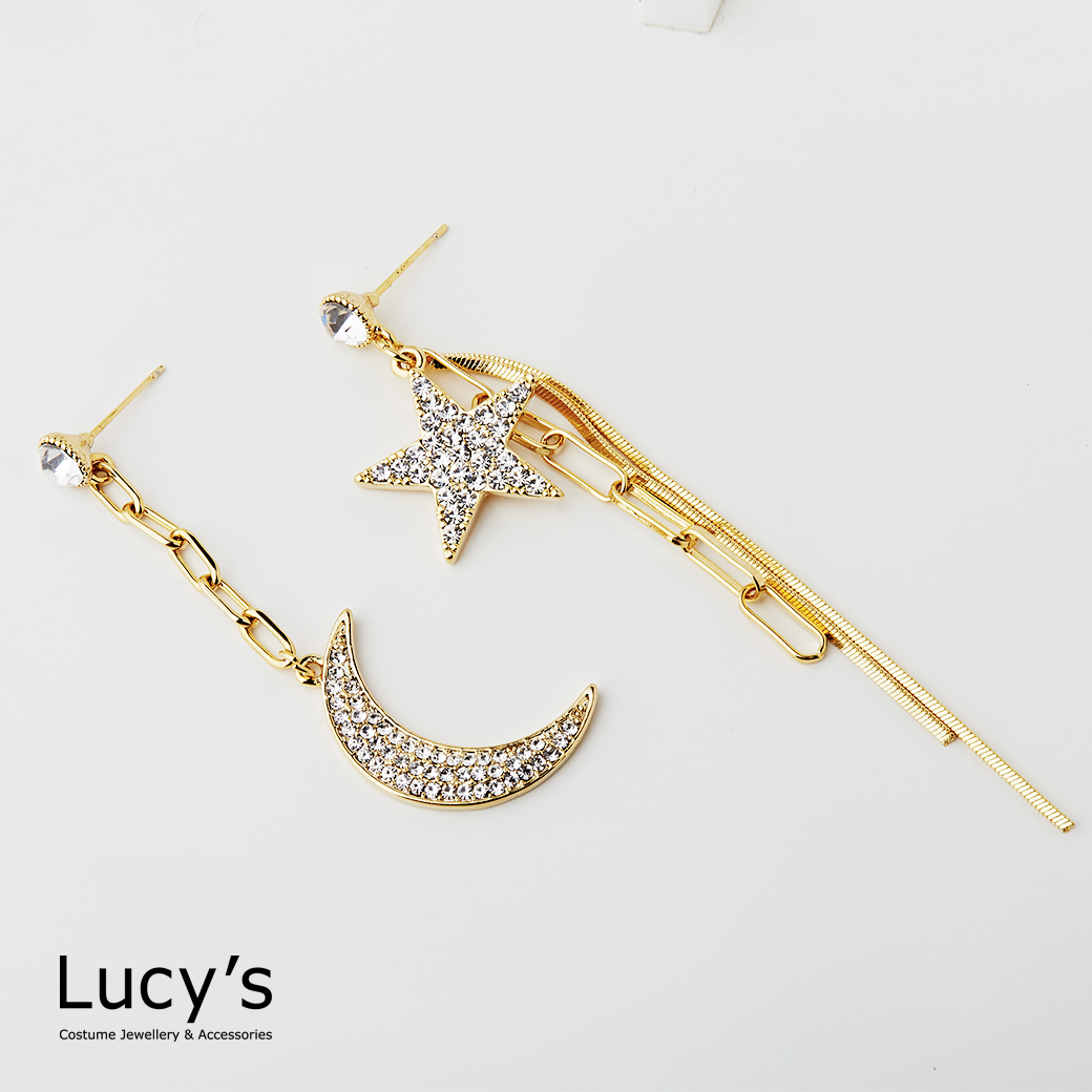 閃爍星月 耳環 (123689)