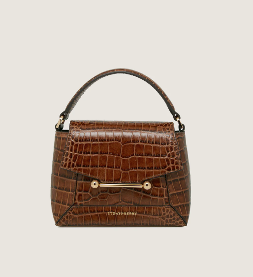 1SA0730-043 STRATHBERRY Mosaic Nano Croc Soft Embossed Croc - Walnut #20251-169-684-452 (B-BO-E)