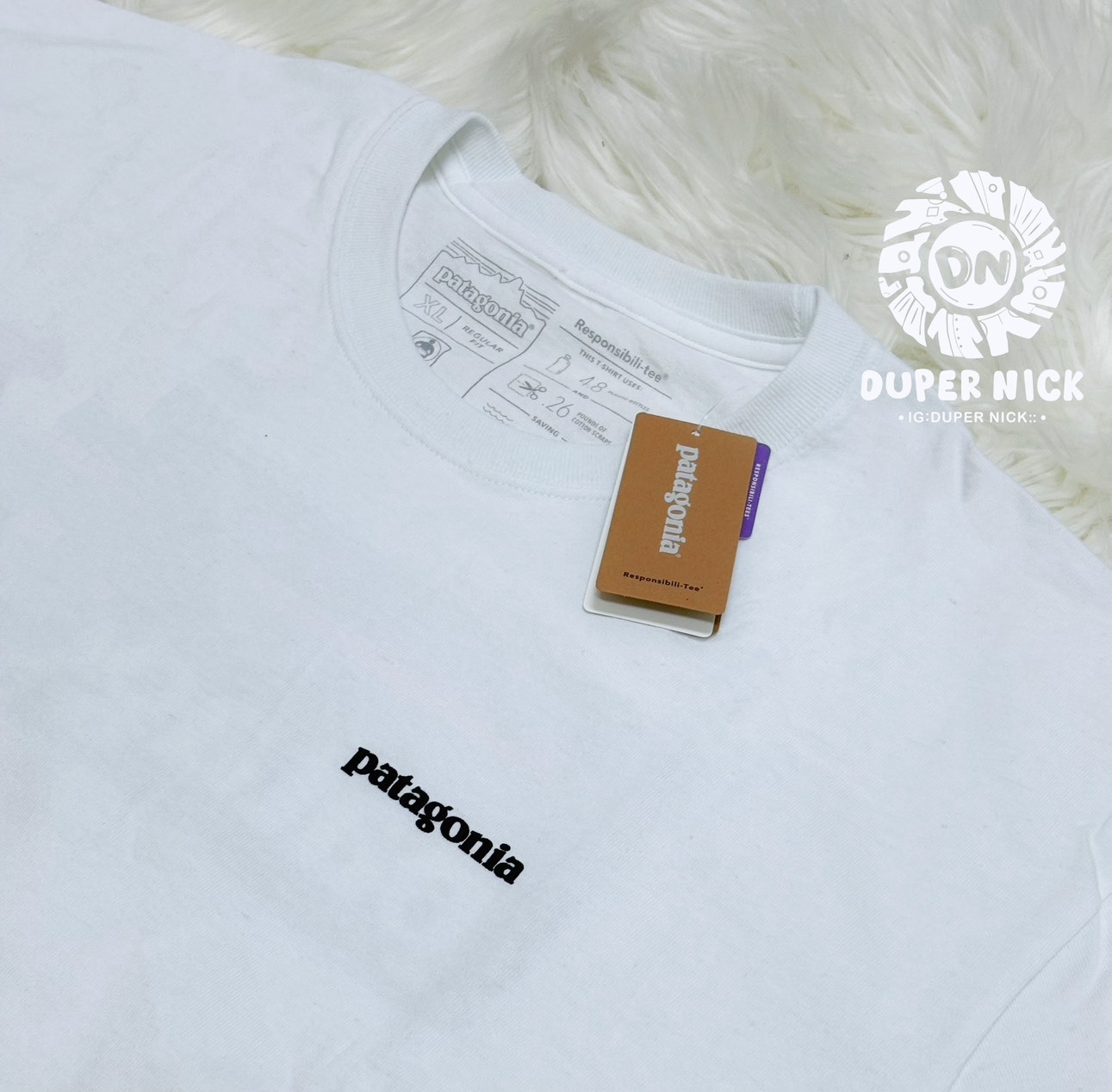 Patagonia P-6 Logo 短袖 白色