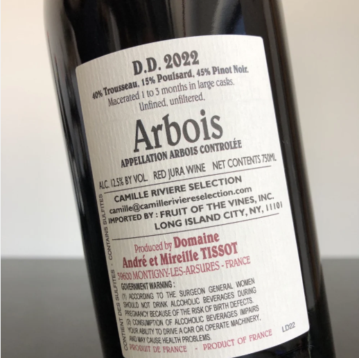 Benedicte & Stephane Tissot Arbois Rouge 2022