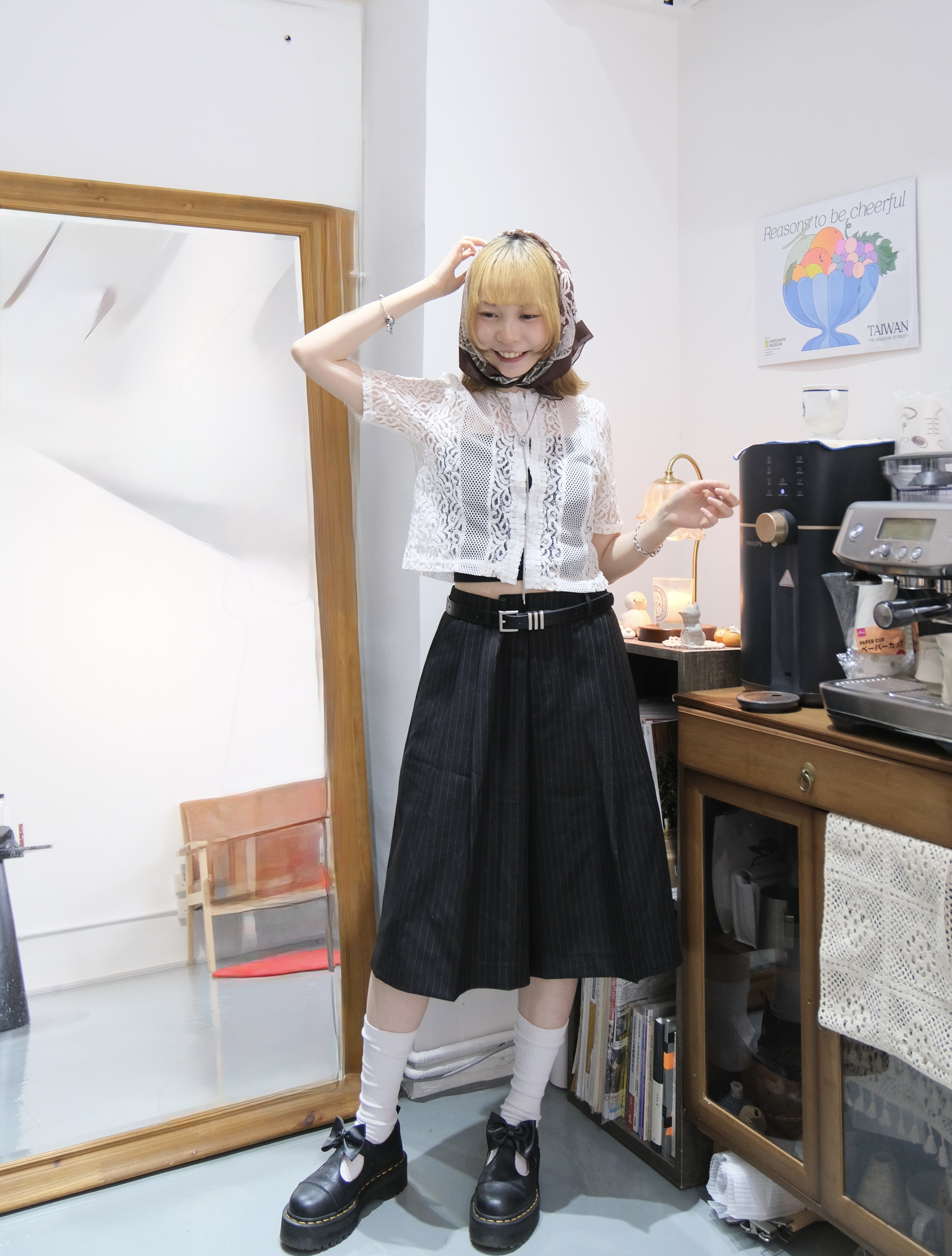 薄身直條西裝料中褲