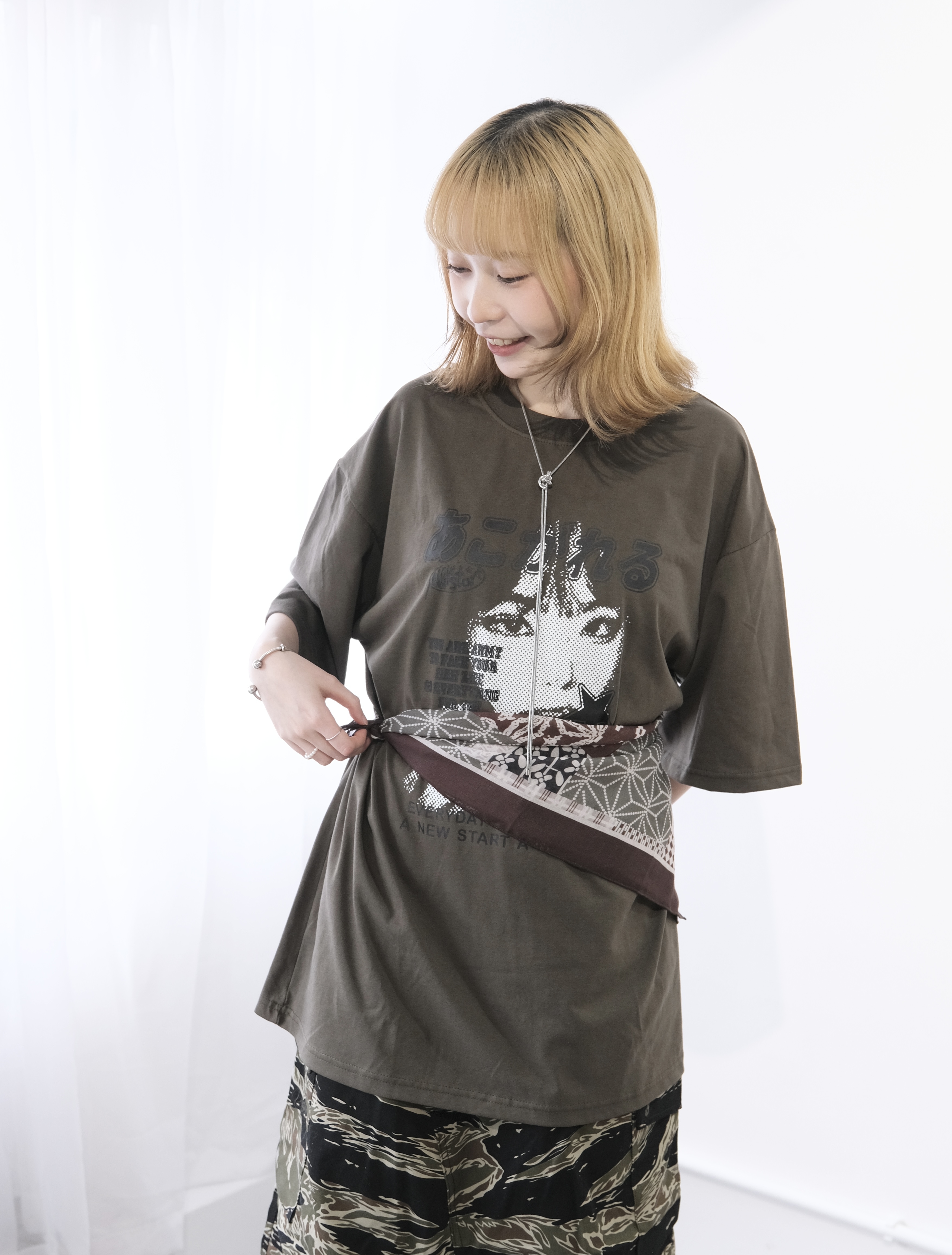 馬賽克女子Oversize tee