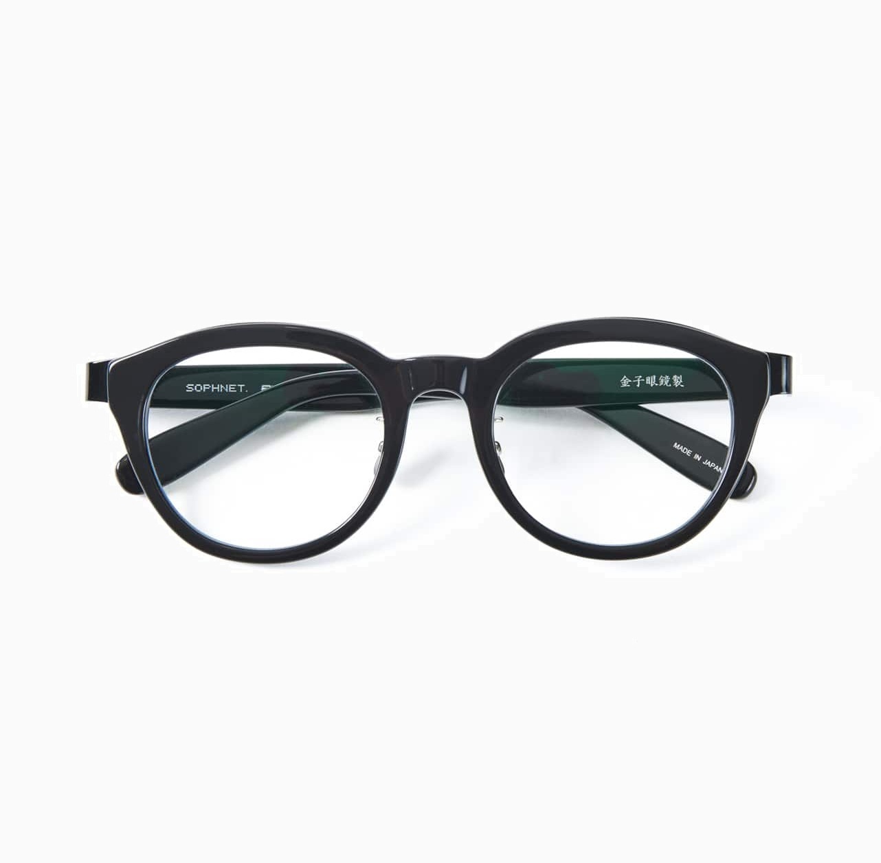 SOPHNET 2025 A/W 備長炭 BOSTON GLASSES (金子眼鏡製) - BLACK PRE ORDER ITEM (預訂中)