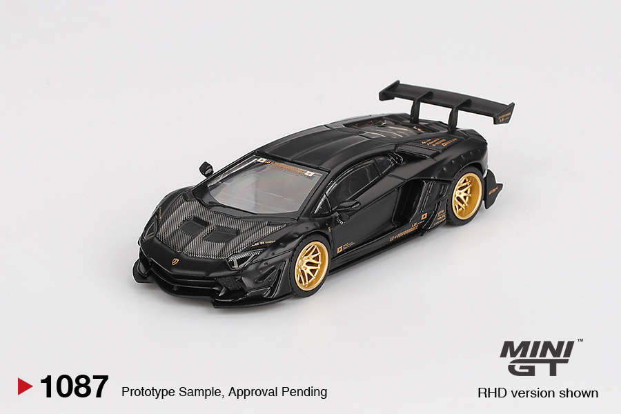 【預訂】Mini GT 1087 LB★WORKS Lamborghini Aventador Limited Edition Matte Black