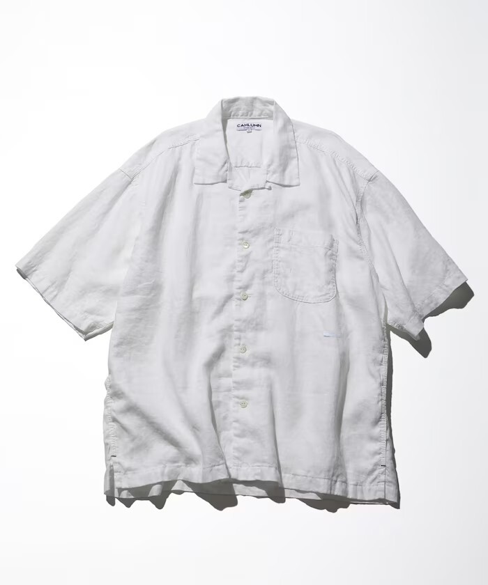 "代購" Cahlumn 亞麻布 開襟襯衫 Linen open collar shirt