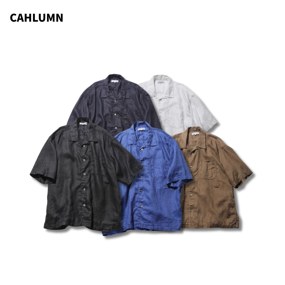 "代購" Cahlumn 亞麻布 開襟襯衫 Linen open collar shirt