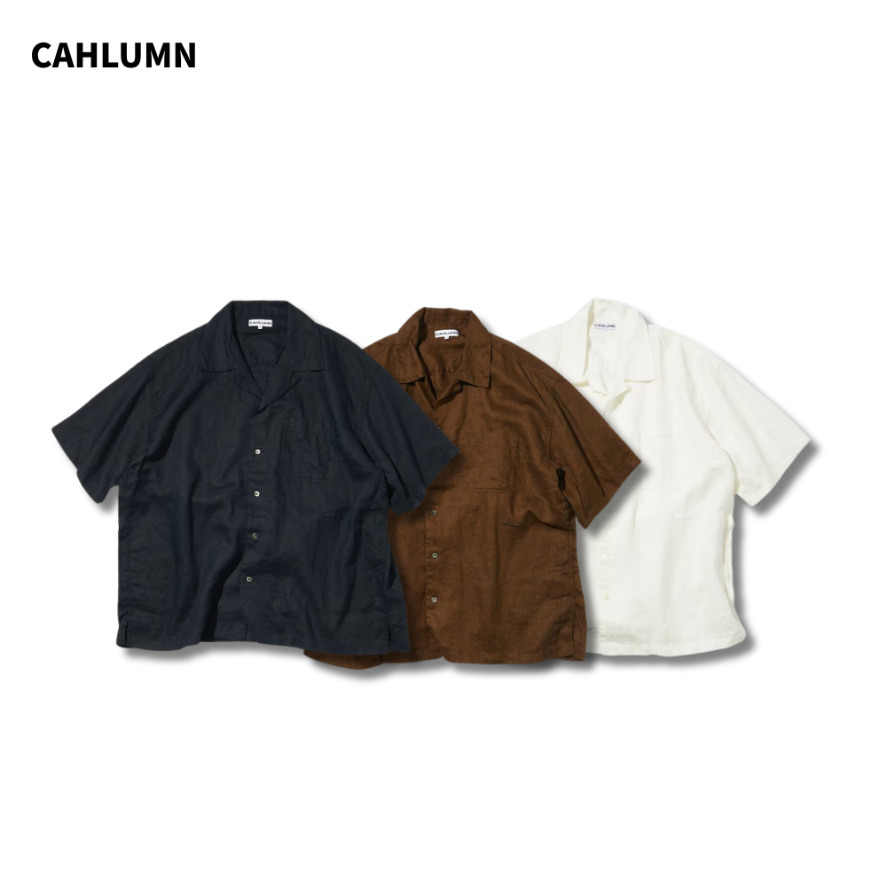 "代購" Cahlumn 比利時 亞麻布 開襟襯衫 Belgium Linen Open Collar Shirt 1.1