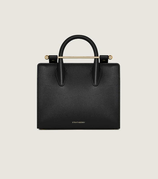 1SA0730-063 STRATHBERRY Mini Tote Leather - Black #20241-100-150-100 (B-BO-E)