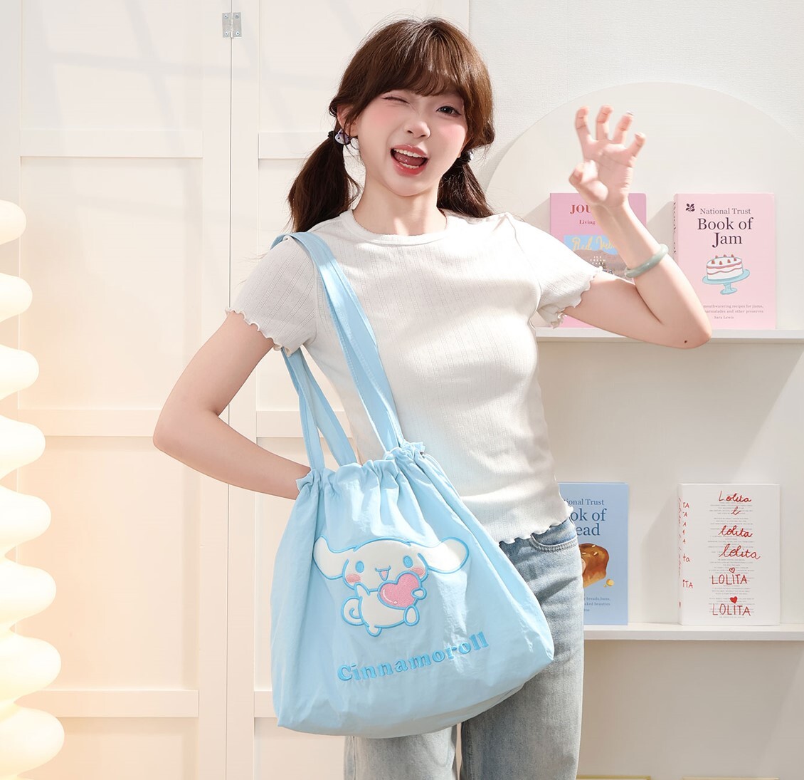 玉桂狗 Sanrio | 大容量購物袋 | 單肩包