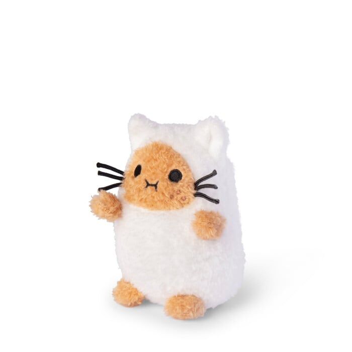 NOODOLL White Kitty Ricespud Mini Sitting Plush Toy