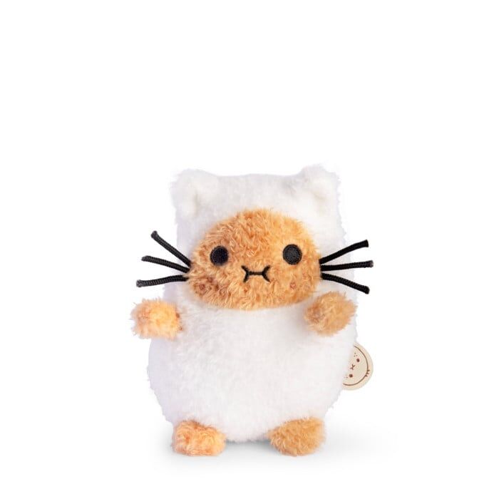 NOODOLL White Kitty Ricespud Mini Sitting Plush Toy