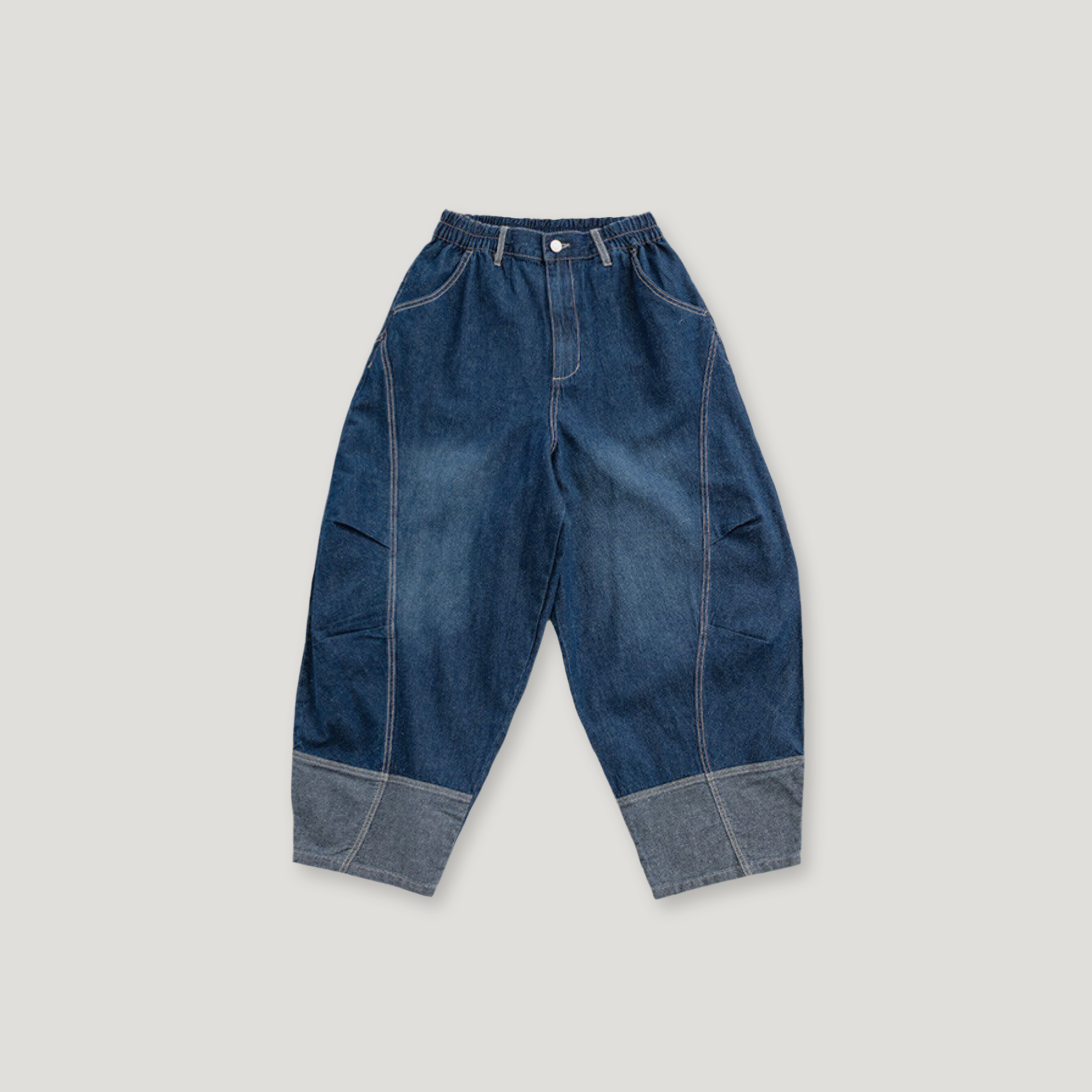 J.P.L. 高腰切替丹寧解構廓形褲 ╭ 2色 ╮