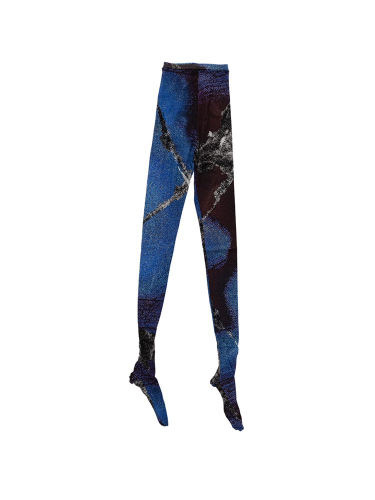 Tights Blue-Burgundy