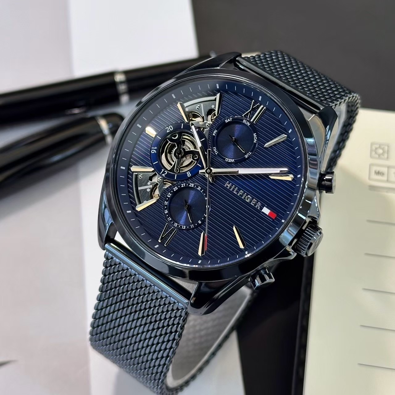 【Tommy Hilfiger】都會知性三眼男錶1710648 45mm 現代鐘錶