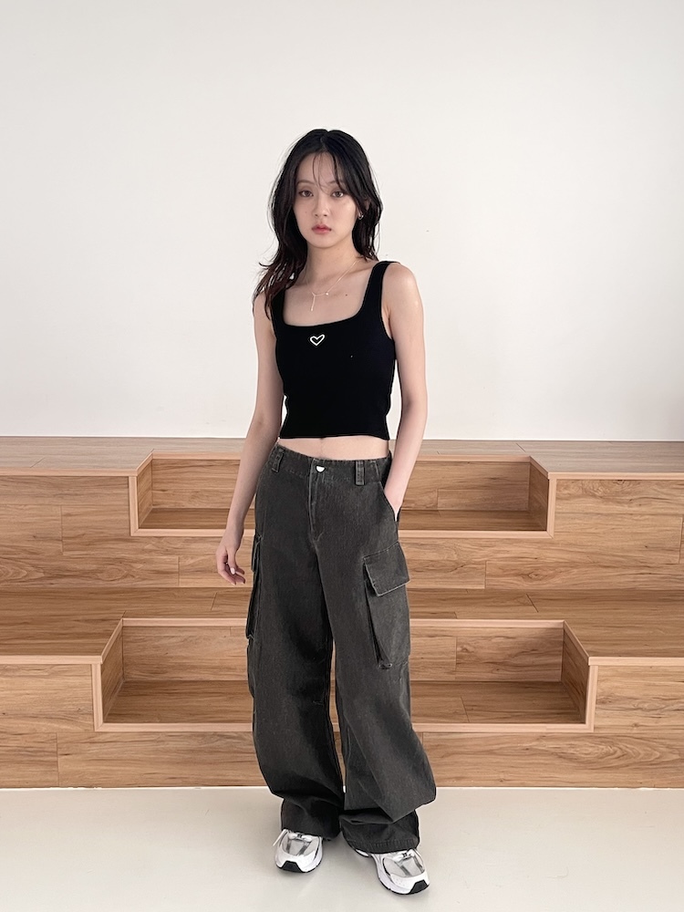 超包覆集中愛心bra top