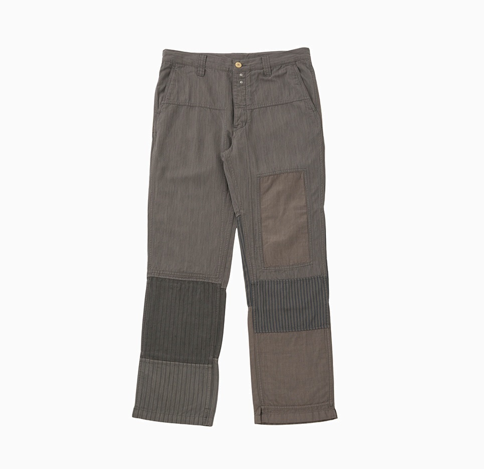 LAST PCS: VISVIM 2025 BRICOLAGE PANTS PATCHWORK - GREY SIZE 5 PRE ORDER ITEM (預訂中)