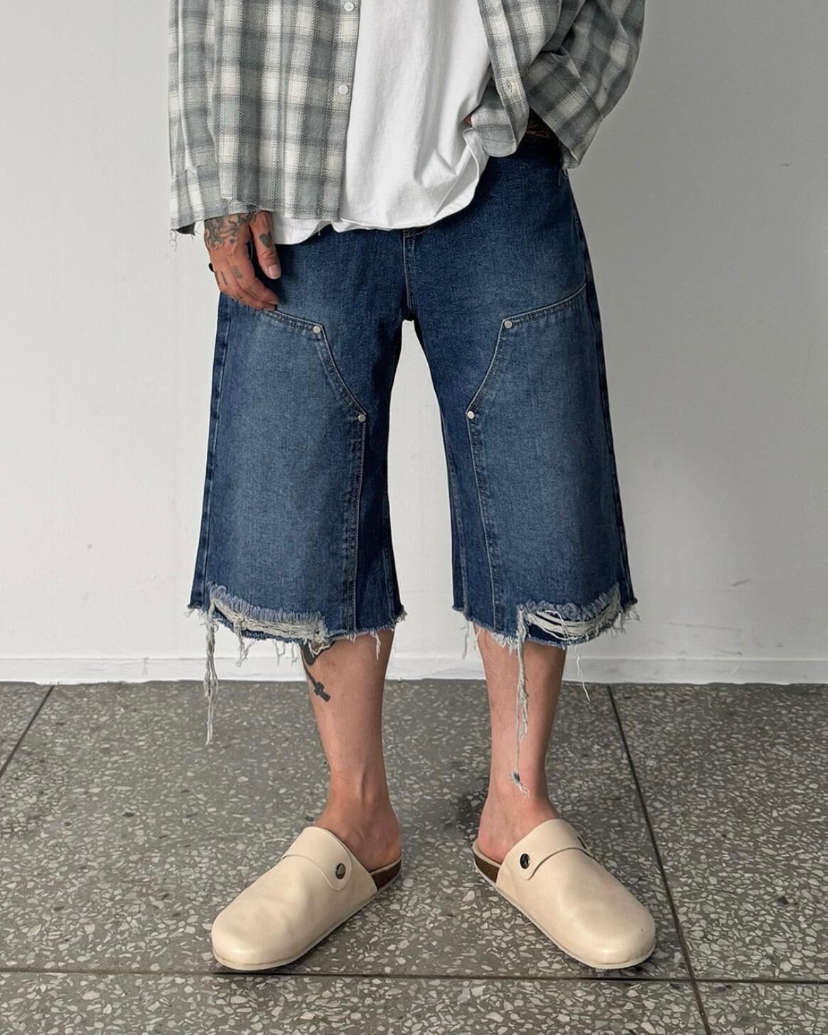 洗水牛仔短褲 WELL DONE-167P