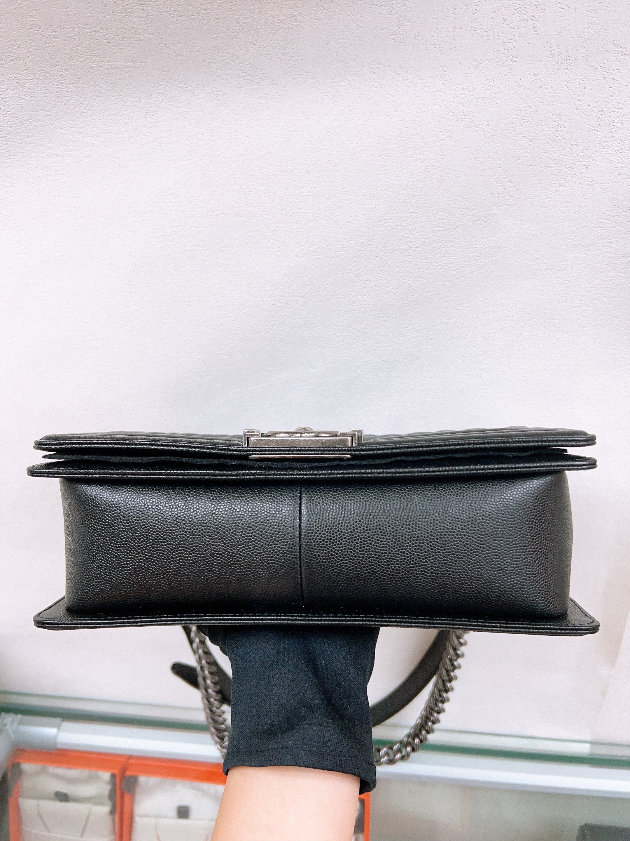 Chanel boy 25 medium (black caviar/silver)