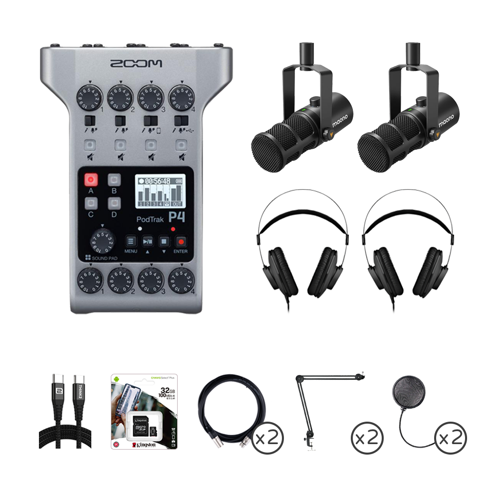 ZOOM PodTrak P4 & PD400X 專業Podcast套組