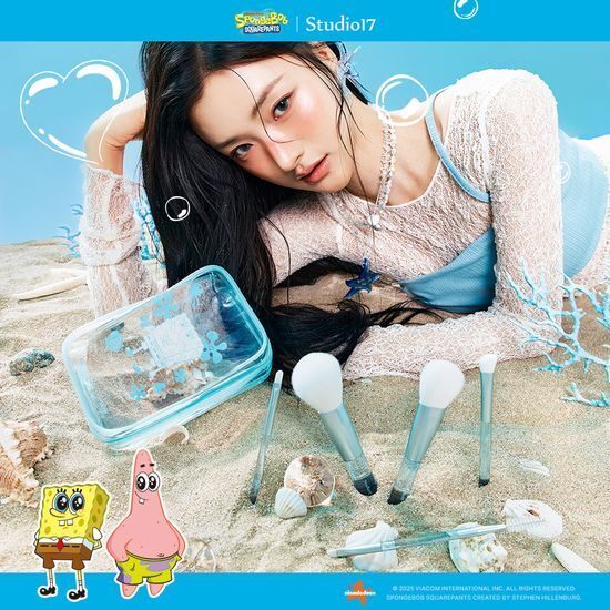 《Olive young連線》Studio17 x 海綿寶寶 Portable Makeup Brush Set