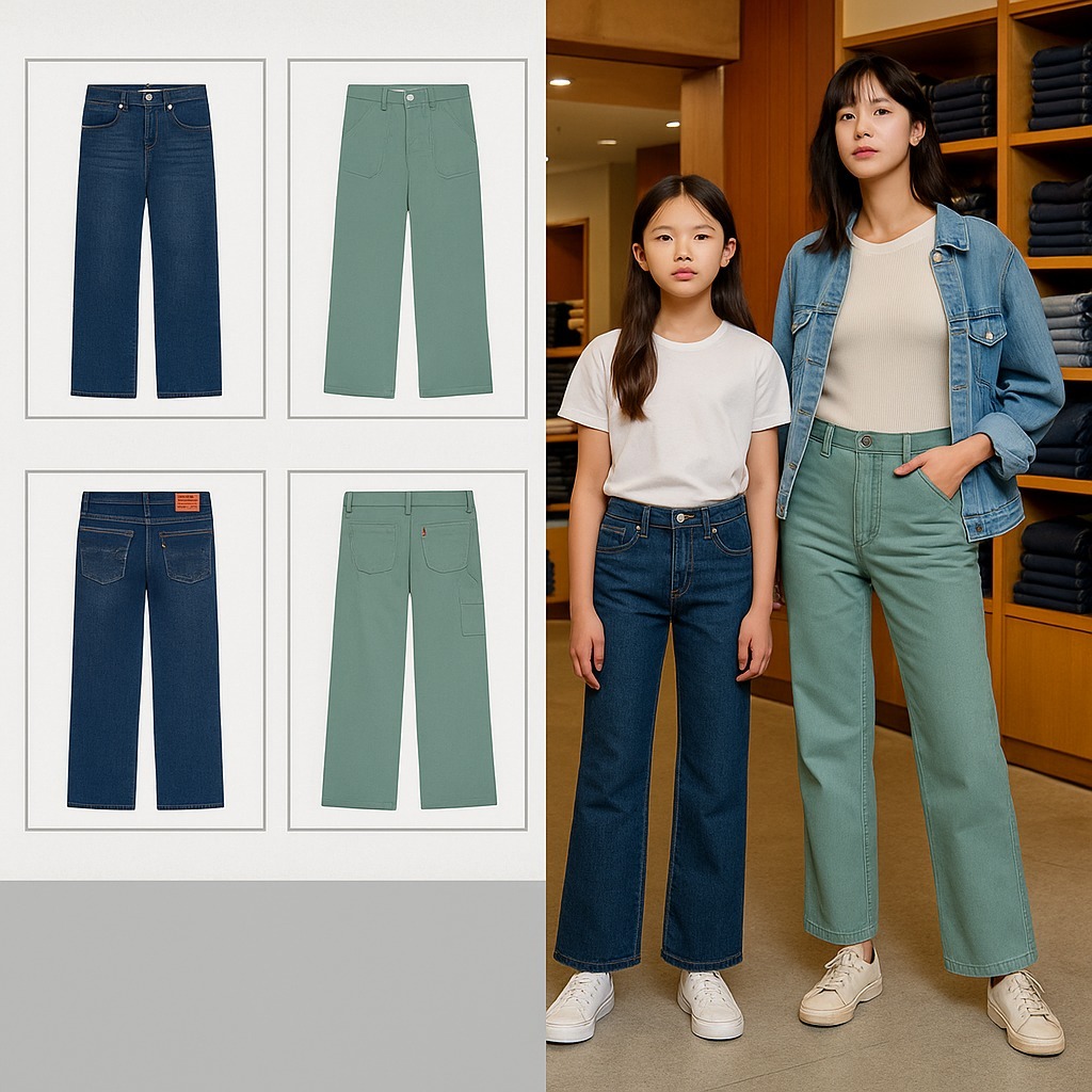【預購】Levi's Youth G072810 女童闊腳牛仔褲
