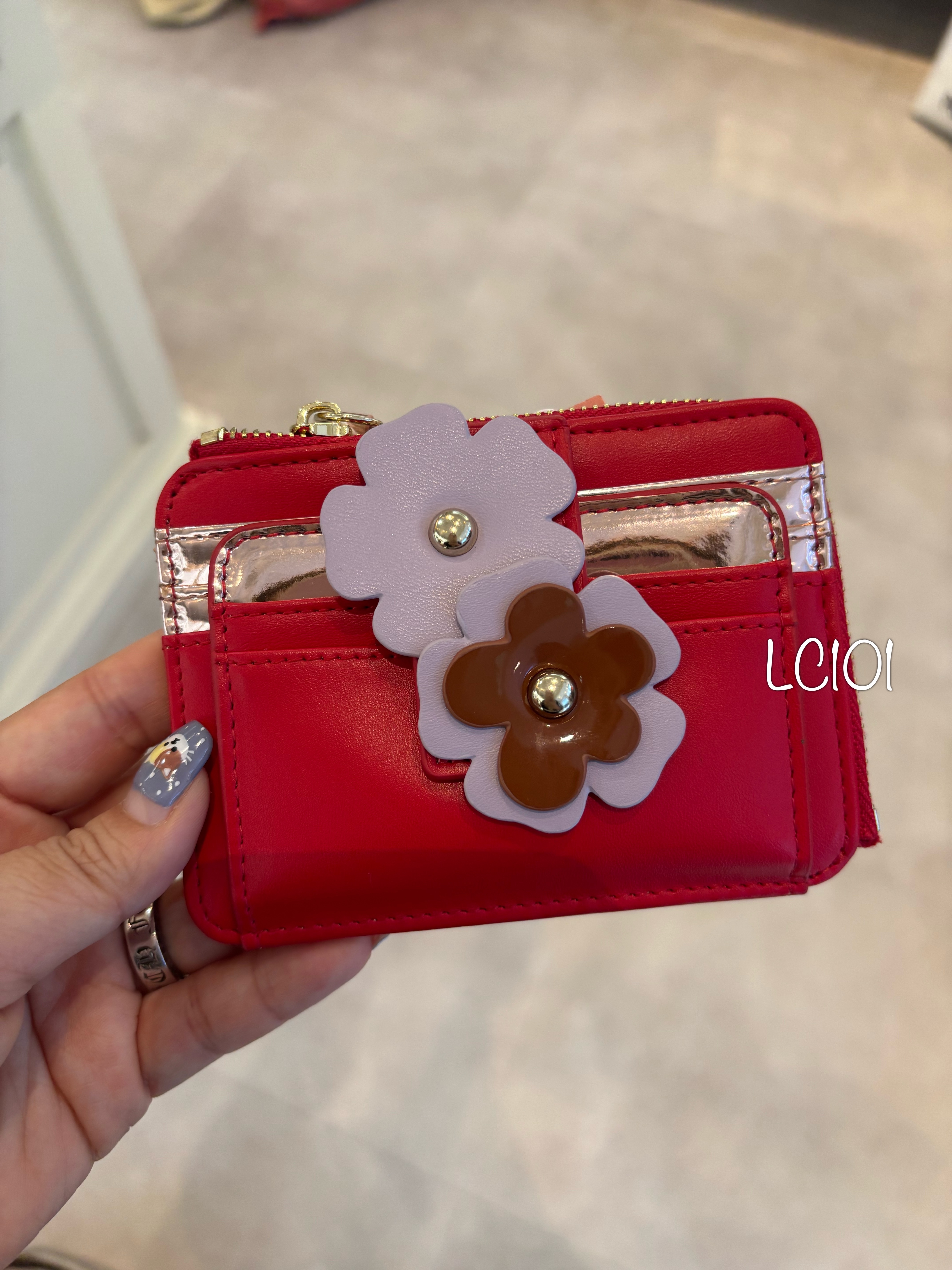 Casselini Flower Motif Card Case