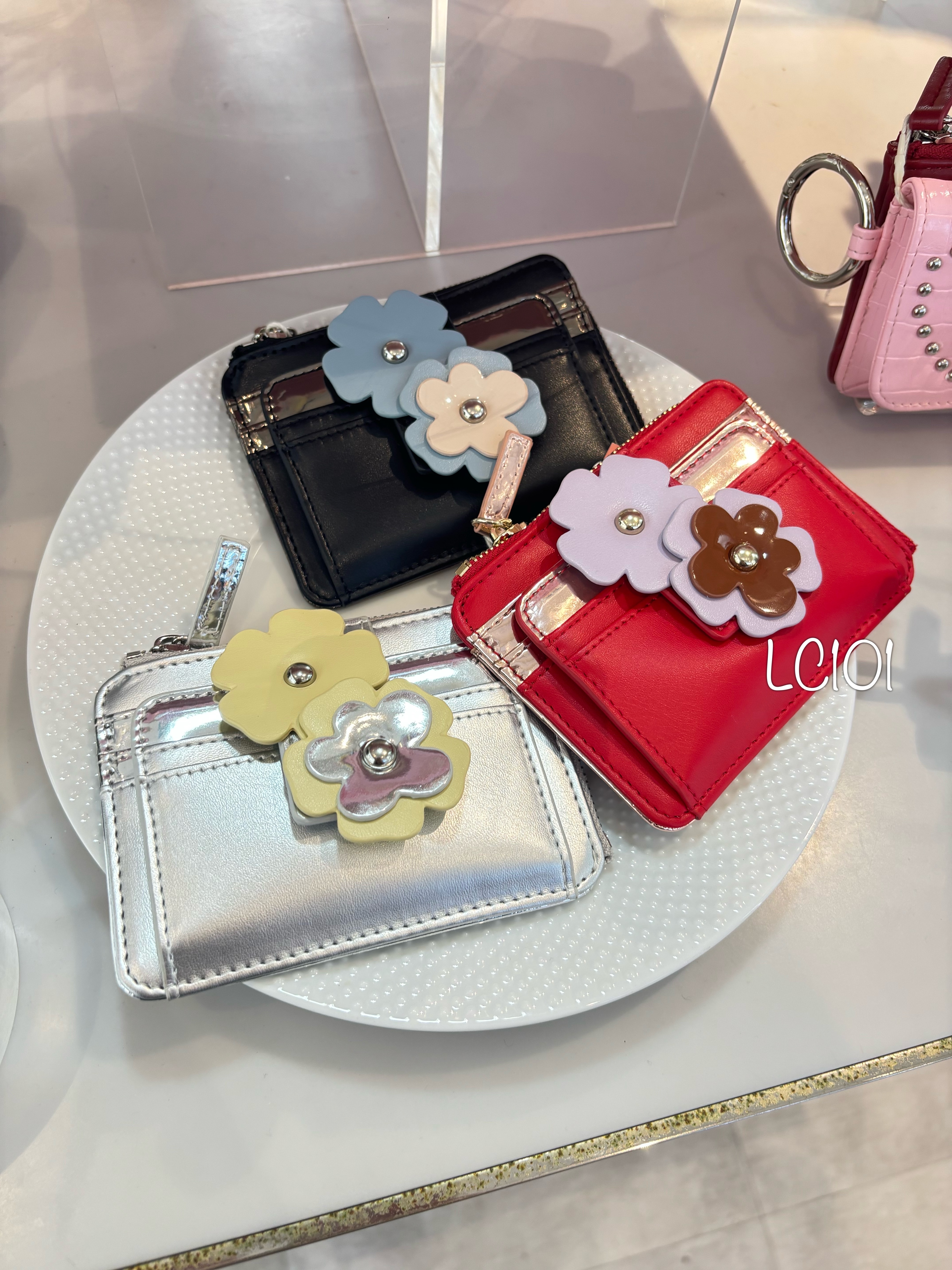 Casselini Flower Motif Card Case