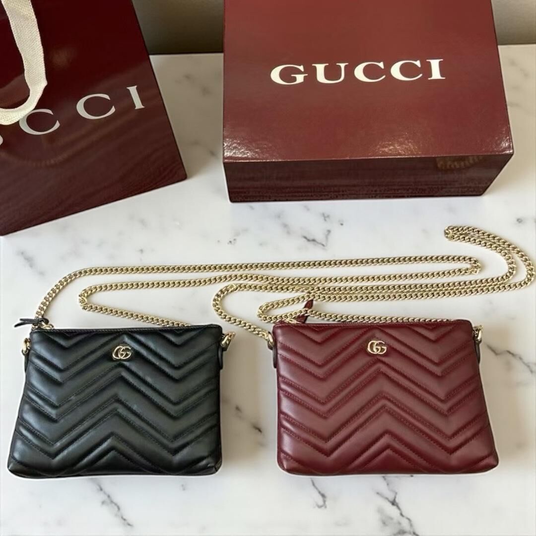 GUCCI GG Marmont鏈帶皮包
