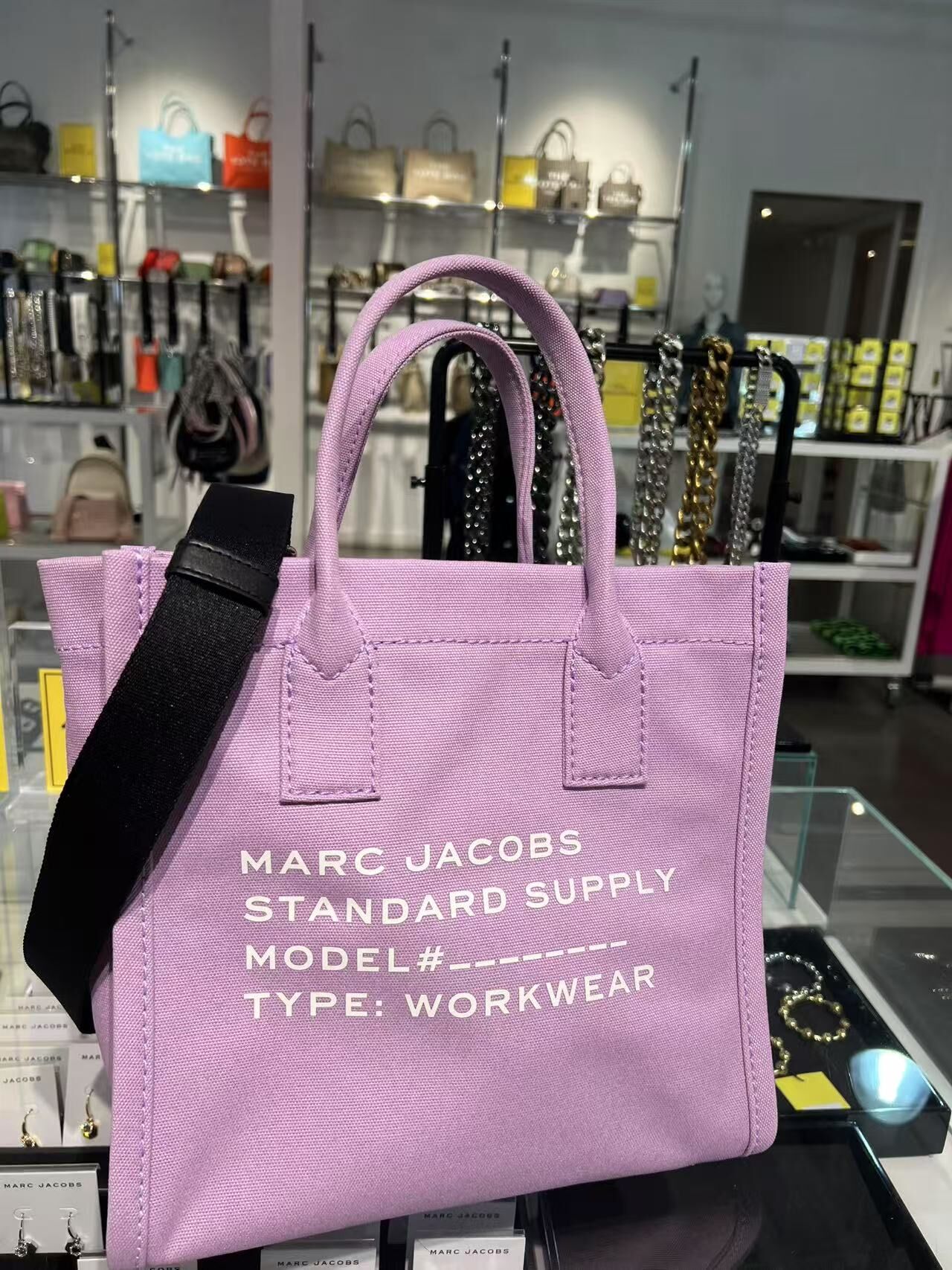 【現貨】Marc Jacobs G072825 紫色帆布tote包包