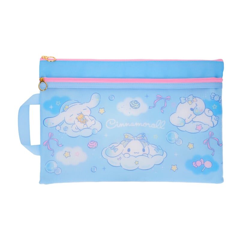 Cinnamoroll F4雙拉鍊布文件袋連手挽 9-7297-22