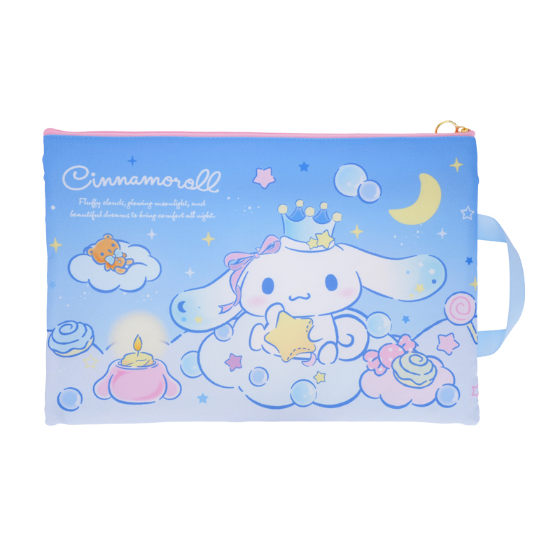 Cinnamoroll F4雙拉鍊布文件袋連手挽 9-7297-22