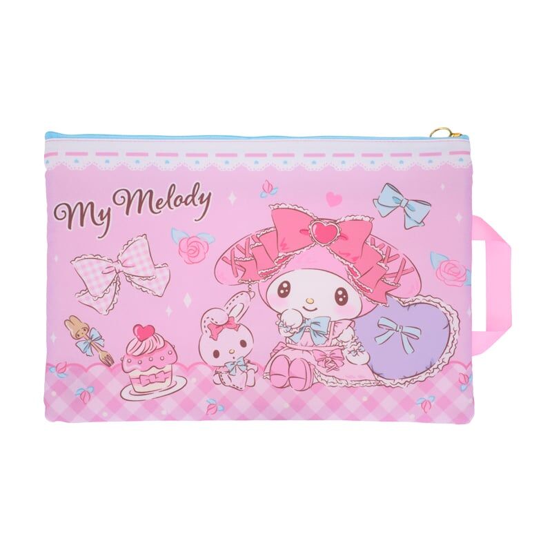 My Melody F4雙拉鍊布文件袋連手挽 9-7297-20