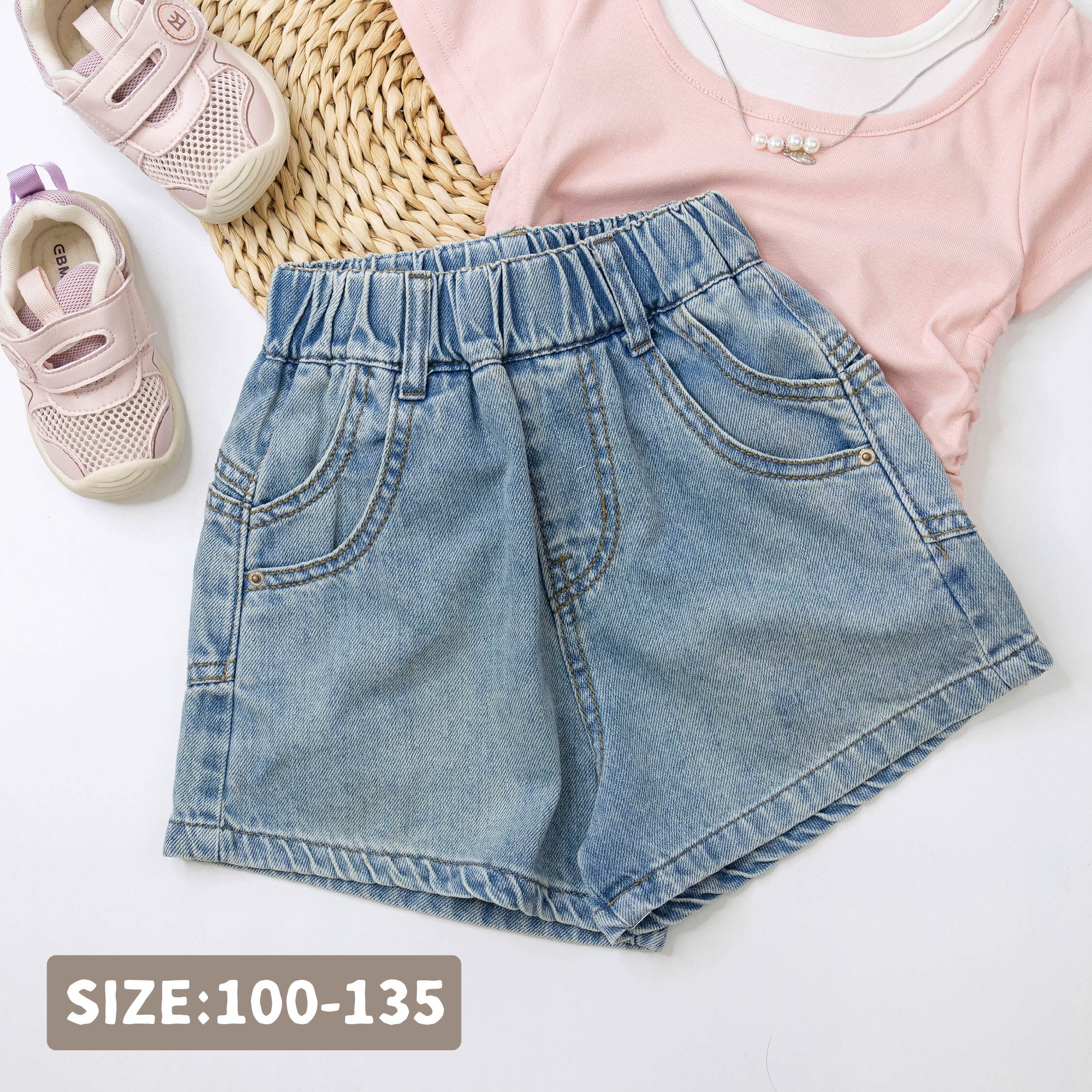 【H50905】流行簡約口袋設計丹寧短褲