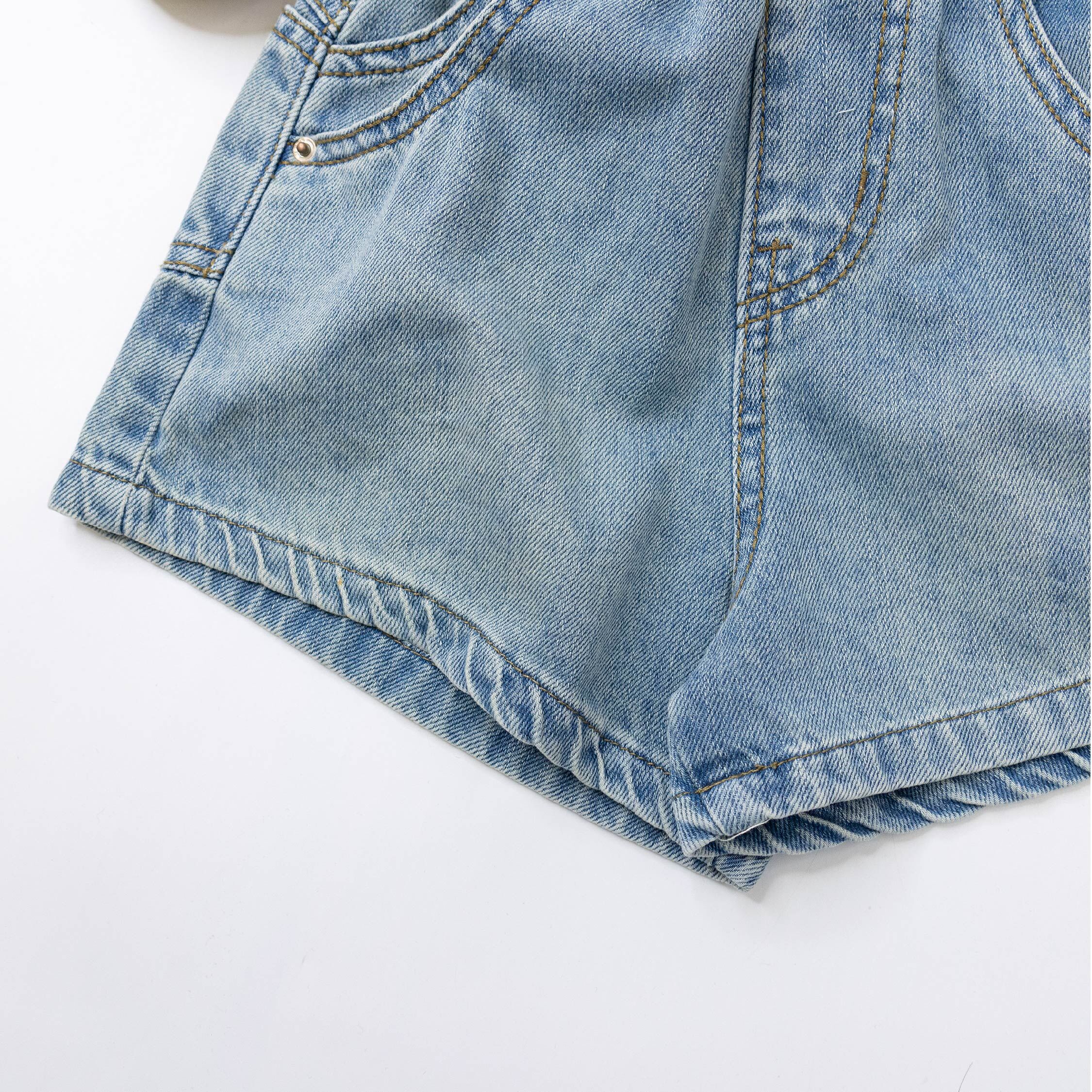 【H50905】流行簡約口袋設計丹寧短褲