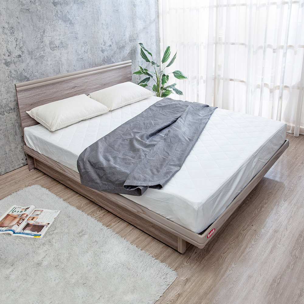 米恩5尺雙人後掀床房間組-3件組-床頭片+尾掀床底+A1舒柔緹花床墊(六色可選)