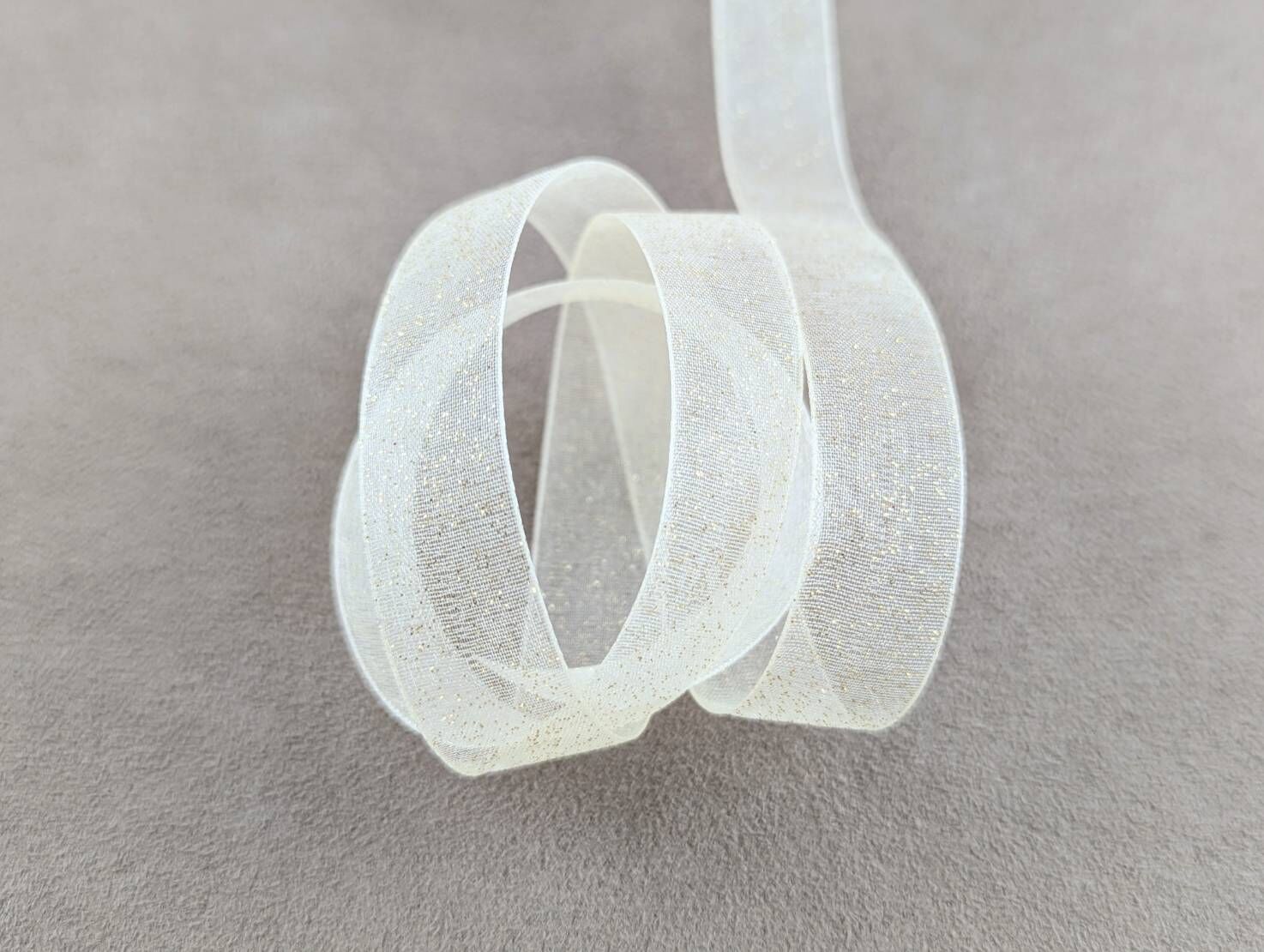 噴蔥點點網紗_特殊象牙白/金_3種寬度_絕版Outlet